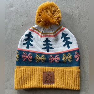 Colorful Knit Beanie with Pom Pom